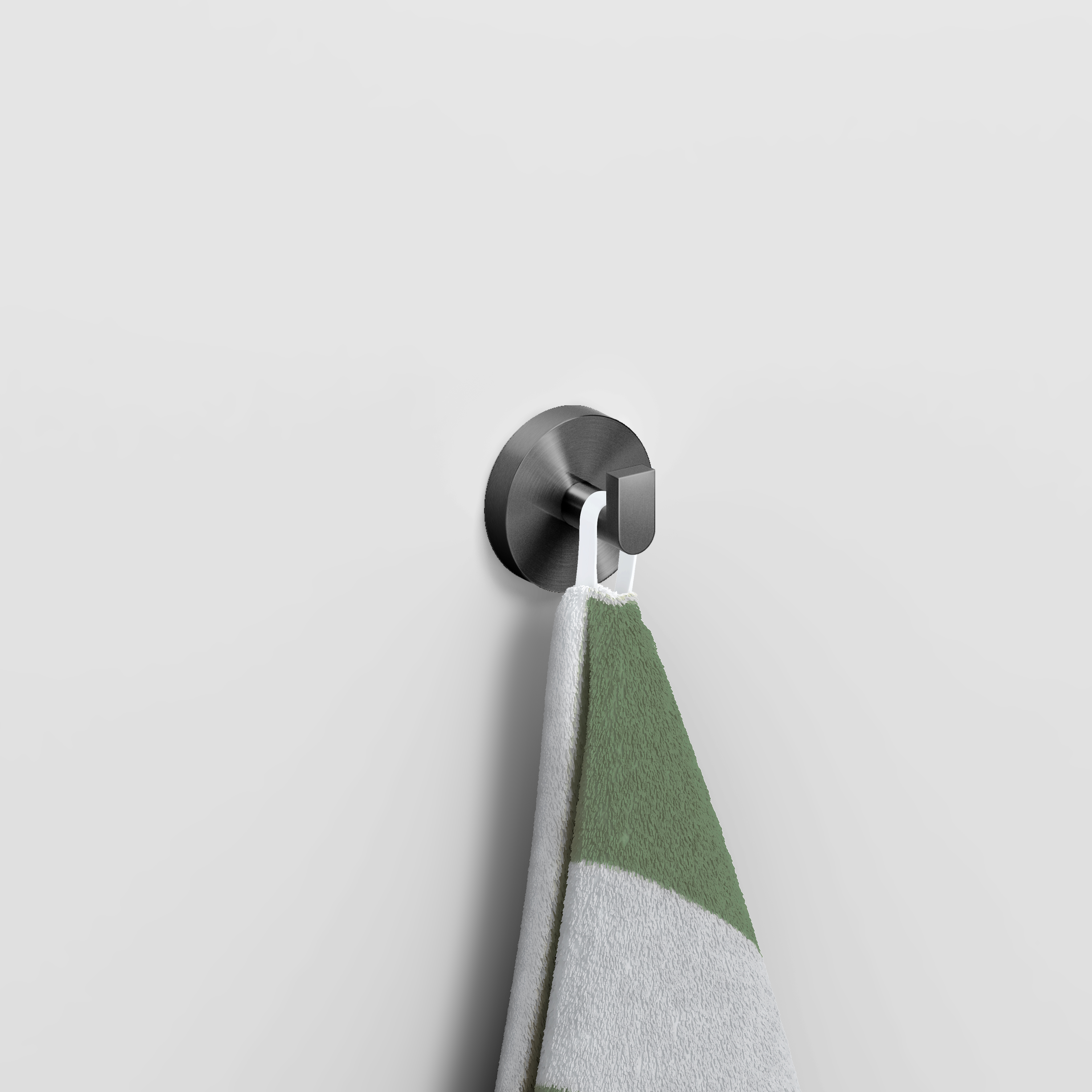 Clou Flat set à 2 kledinghaken, gunmetal geborsteld PVD
